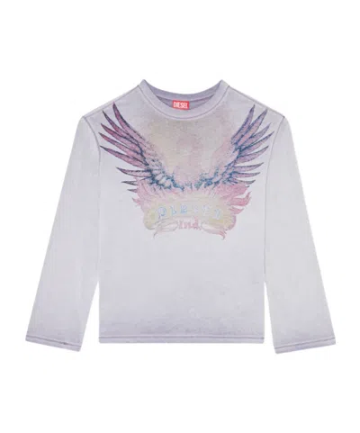 Diesel Long-sleeve T-shirt In Orange