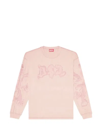 Diesel Long-sleeve T-shirt In Pink