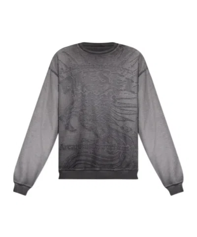 Diesel Long-sleeved Sweatshirt In Gray