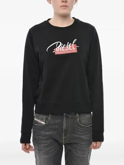 Diesel Long-sleeves Sweatshirt In Black