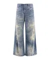 Diesel Low Waist Bleached Effect 1996 D-sire Jeans In Gray