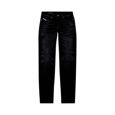 Pre-owned Diesel Loose Velvet Flocked Denim 'blue' | Men's Size 31