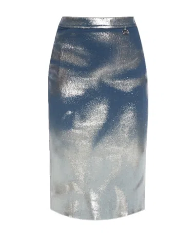 Diesel Loose Waist Skirt In Gray