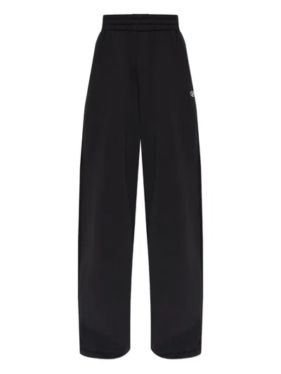 Diesel Loose-fitting Drawstring Sweatpants - Size S In Nero