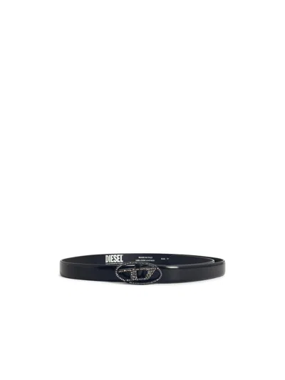 Diesel Low Black Leather Belt