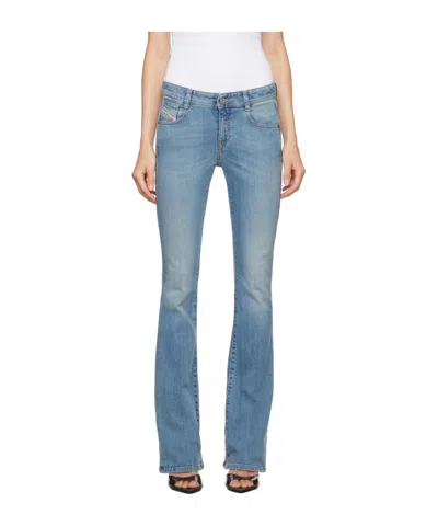 Diesel Low-rise Design Jeans In Blue