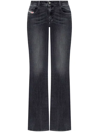 Diesel Straight Leg Trousers Five Pockets In Gray