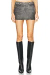 Diesel Low Rise Mini Skirt In Charcoal