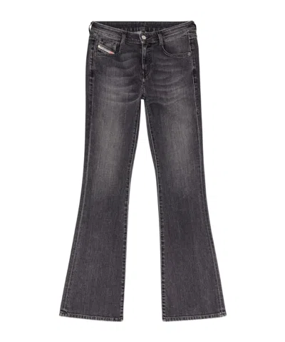 Diesel D-hush 09n83 Double-button Bootcut Jeans In Blue