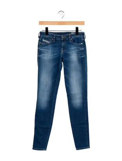 Pre-owned Diesel Low-rise Skinny Leg Jeans W/ Tags In Blue