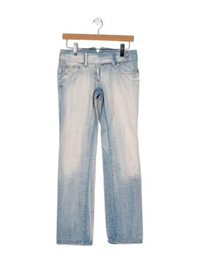 Pre-owned Diesel Low-rise Straight Leg Jeans In Blue