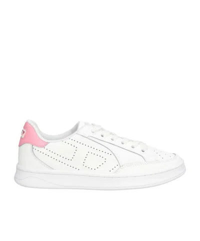 Diesel Woman Sneakers White Size 8 Cow Leather