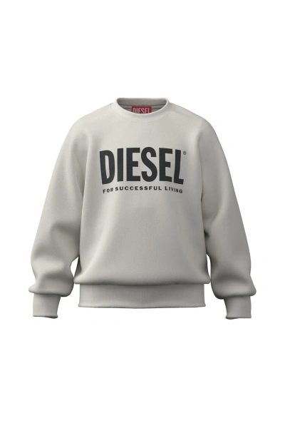 Diesel Kids Lsfort Di Over Logo Printed Sweatshirt In Grey