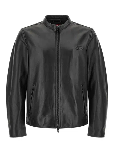 Diesel L-tad-wrd Jacket In Black