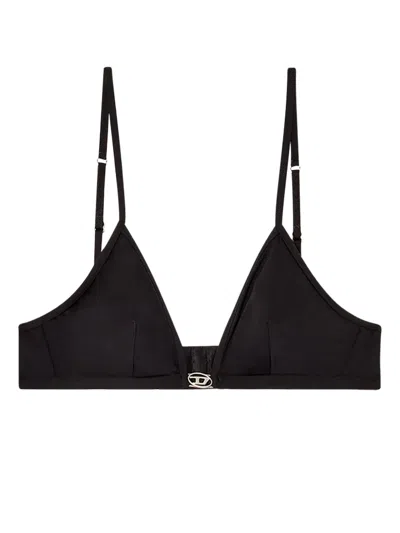 Diesel Luna Logo Triangle Bra In Black