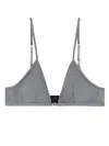 Diesel Luna-dnm Logo Detailed Bralette In Gray