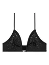 Diesel Microfibre Triangle Bra With Crystals