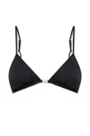 Diesel Luna-dnm Logo Detailed Bralette In Black
