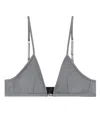 Diesel Luna-dnm Logo Detailed Bralette In Grigio
