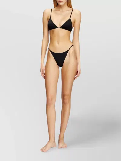 Diesel Luna-dnm Triangle Cup Adjustable Thin Straps In Black