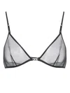 Diesel Luna-gft Triangle Cups Sheer Fabric In Black