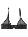 Diesel Glitter-effect Triangle Bra In Black
