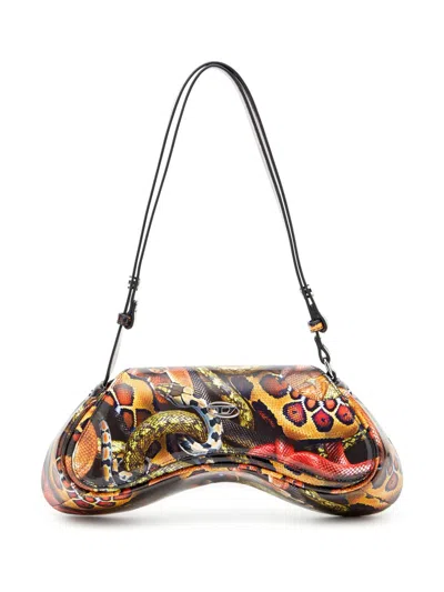 Diesel Lunar New Year Of The Snake Cny Play Cross Body Bag In Schwarz