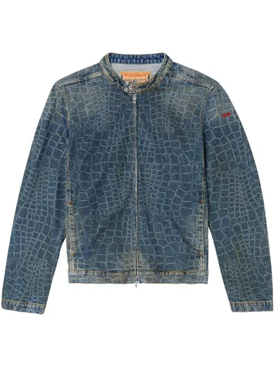 Diesel Lunar New Year Of The Snake D-glory Jacket In Blue
