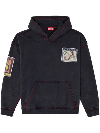 Diesel Lunar New Year Of The Snake S-boxt Hoodie In Black