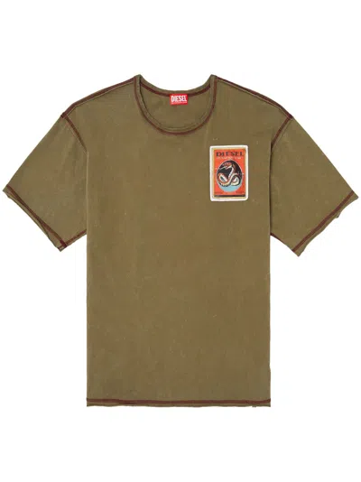 Diesel Lunar New Year Of The Snake T-shirt In Grün