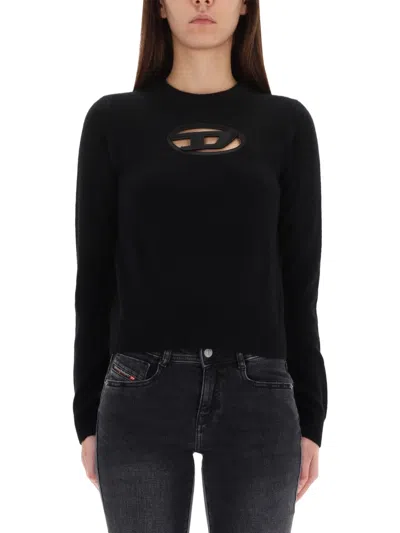 Diesel Luxurious Wool-cashmere Blend Sweater In Black