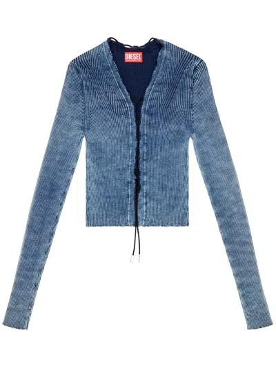 Diesel M-acchia Lace Indigo Top In Blue