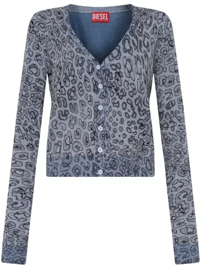 Diesel M-alima Cardigan In Grau