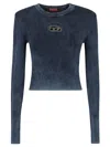 Diesel Women M-anchor Cotton Sweater In Blue
