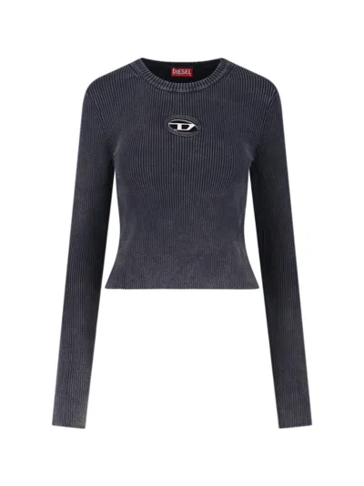 DIESEL 'M-ANCHOR-A' KNIT CROP TOP
