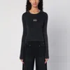 Diesel M-anchor-a Cropped Denim Sweatshirt With Cut-out Detail