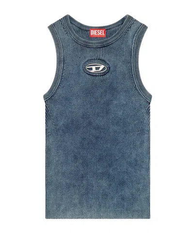 DIESEL M-ANCHOR-A-SL RIBBED COTTON TANK TOP