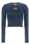 Diesel Women M-anchor Cotton Sweater In Blue