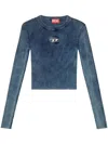 Diesel Women M-anchor Cotton Sweater In Blue