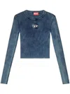 Diesel M-anchor Cotton Sweater In Blue