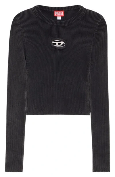 Diesel ® M-anchor Crewneck Sweater In Black