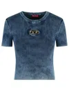 Diesel T-shirt M-anchor-a-ss In Cotton In Blue