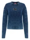 Diesel M-anchor Logo Sweater In Blue