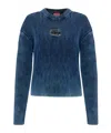 Diesel M-anchor Logo Sweater In Blue