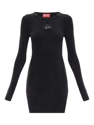 Diesel M-anchorage-ls Mini Dress In Black