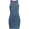 Diesel ® M-anchorage-sl Rib Body-con Minidress In Blue
