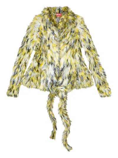 Diesel M-annaine Cardigan In Yellow