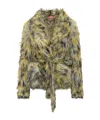 Diesel Multicolor Faux Fur Jacket In Multi