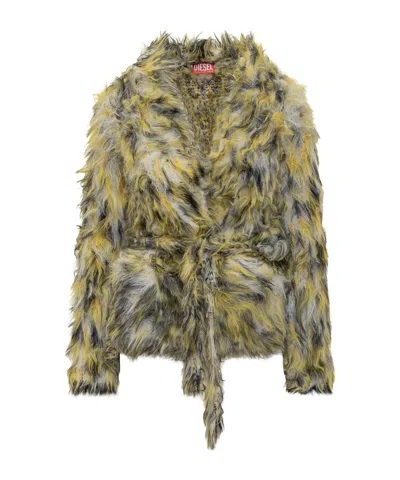DIESEL DIESEL M-ANNAINE OPEN-FRONT FLUFFY KNIT CARDIGAN