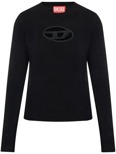 Diesel Luxurious Wool-cashmere Blend Sweater In Black